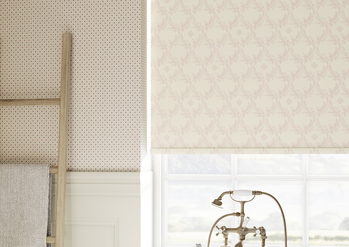 Trellis Prints, Vine and Bloom Romsey Rosies Pink - Twist&Fit Roller Blind - Image 5